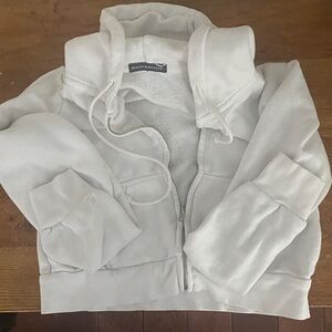 Brandy Melville white cropped sweatshirt
